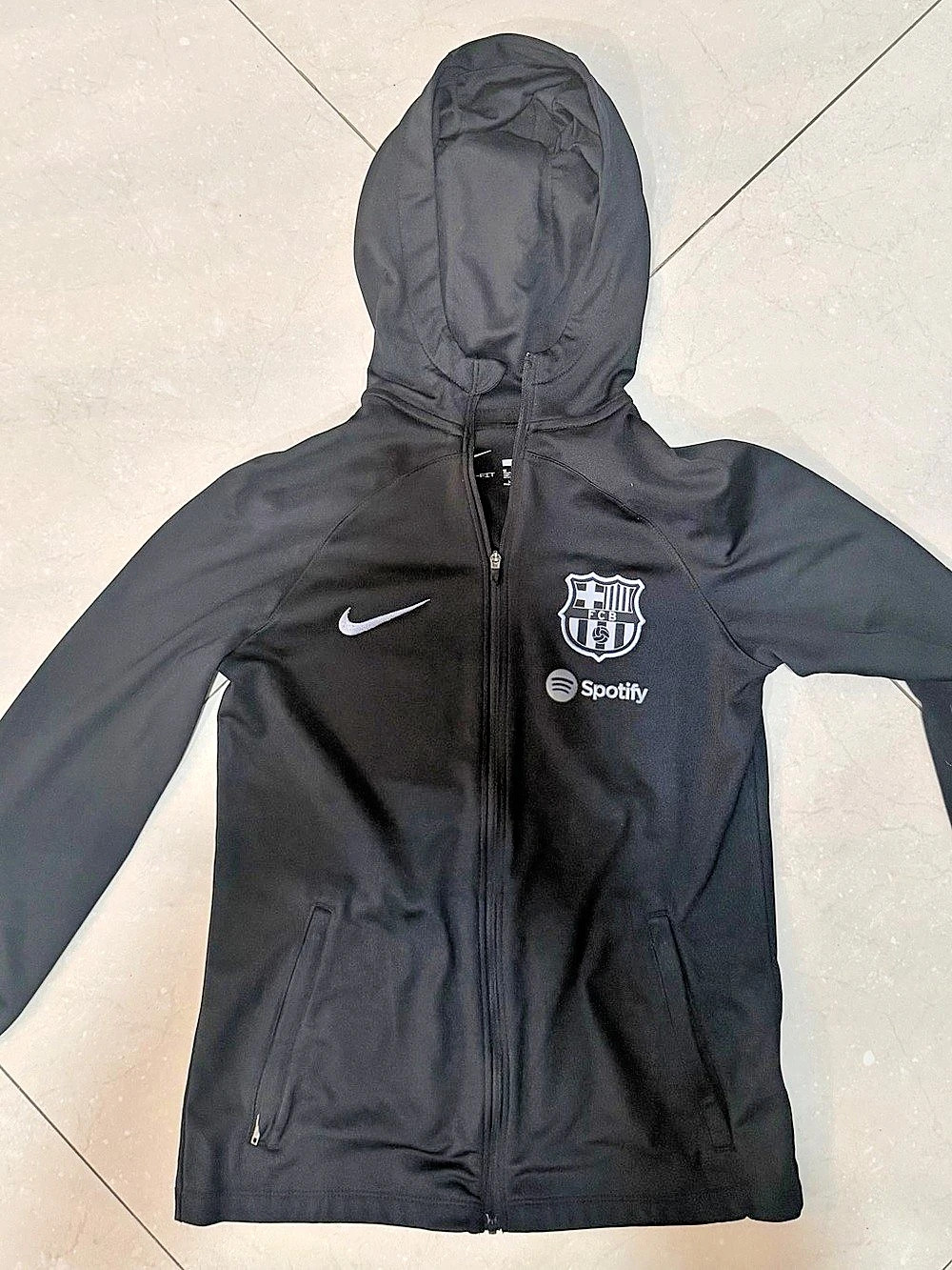 Nike FC Barcelona Dri-FIT Hooded Jacket Black